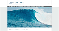 Desktop Screenshot of peakoneinvestments.com