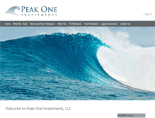 Tablet Screenshot of peakoneinvestments.com